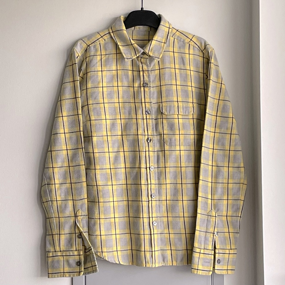 LARK & WOLFF Yellow and Grey Plaid Shirt